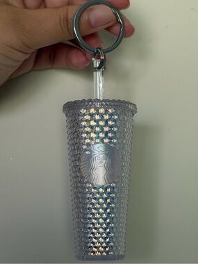 Starbucks  Iridescent Studded Tumbler Keychain
